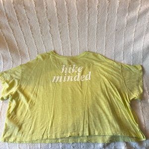 Neon Green Hike Minded Crop Tee